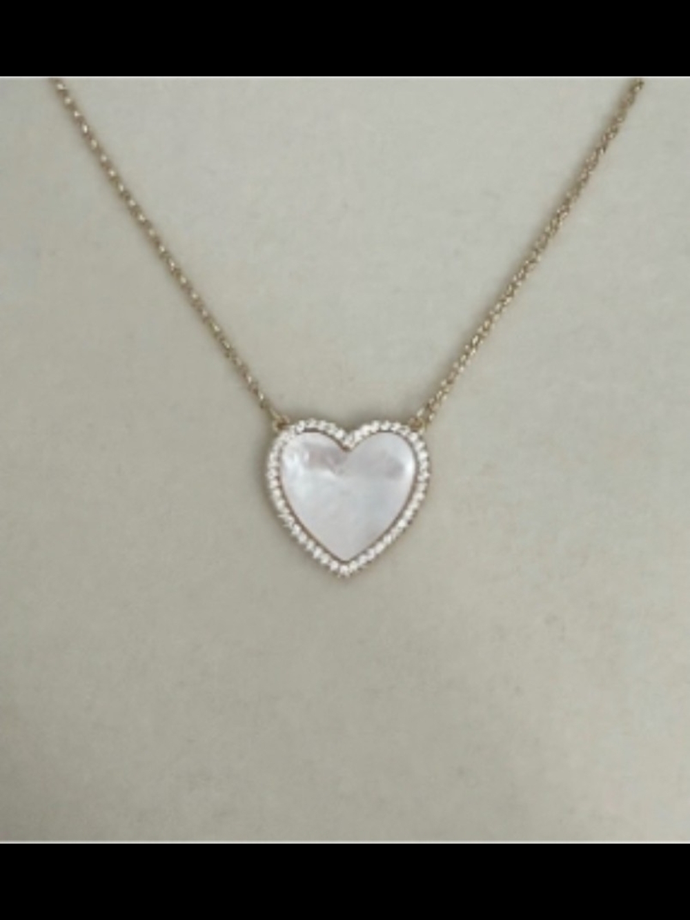 Park Lane Gold Chain with Mother Of Pearl Heart Pendant Dazzle Drop BNIB - Picture 2 of 6
